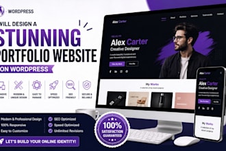 design a stunning portfolio website on worldpress