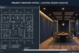 lighting design, dialux evo, agi32, autocad lighting layout and lux calculation