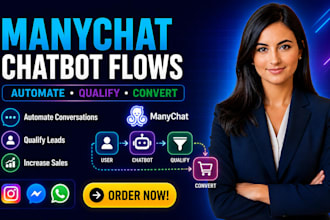 manychat chatbot sales funnel lead generation automation flows