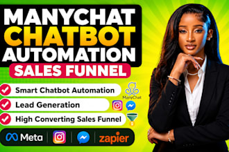 build manychat chatbot automation sales funnel