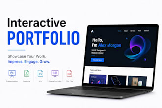 design resume, digital portfolio, presentation, CV
