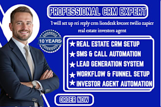 set up rei reply crm liondesk kvcore twilio zapier real estate investors agent