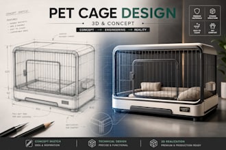 design luxury pet cages, smart feeders, and premium pet products