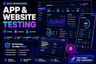 do app testing, website testing and qa testing