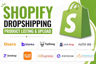 add shopify zendrop autods products upload cj dropshipping store listing design