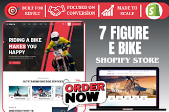 design ebike website motorcycle sport bike shopify store electric bike store