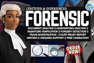 do forensic document and handwriting analysis, signature analysis,report writing
