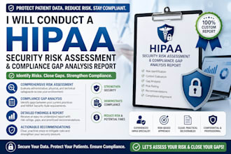 conduct a hipaa security risk assessment and compliance gap analysis report