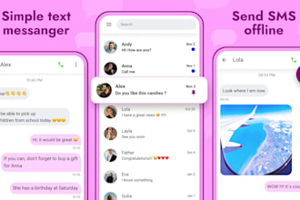 build sms messaging app, sms alert app, private chat app, text messaging app