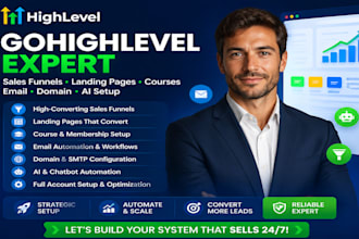 gohighlevel sales funnel go high level landing page course email domain ai setup