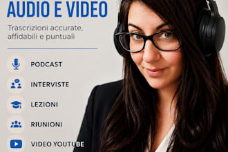 trascrizione da audio o video a testo