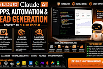 build and fix claude code ai apps, cluade ai automation claude lead generation