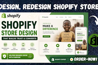 design shopify, redesign an launch shopify store, design shopify