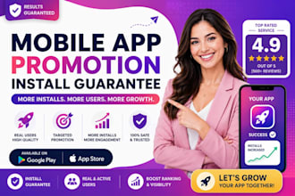 do mobile app promotion, app rating review, mobile app download install USA
