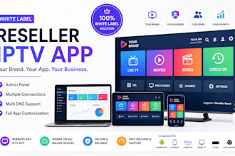 rebrand white label iptv app for multi devices with your brand info