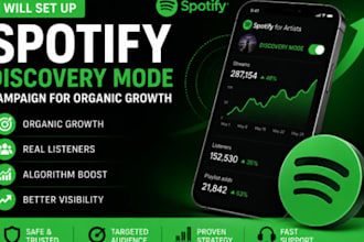 set up spotify discovery mode campaign for organic growth