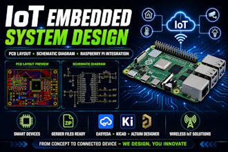 do iot embedded system design with schematic and pcb layout using raspberry pi