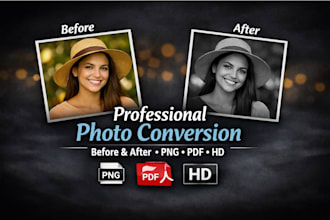 convert your images professionally to bw png PDF and HD