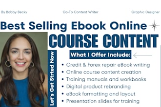 create credit repair ebook online course training content online course content