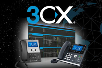 install and setup 3cx, pbx configure vicidial