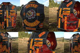 make fivem kuttes custom fivem clothing kuttes mc mc vest biker clothing kuttes