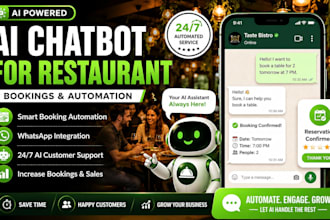 build ai chatbot and booking automation for restaurants