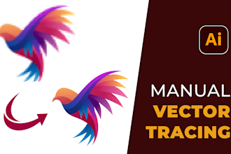 manually vector trace, redraw or convert logo to vector