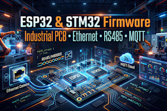 design esp32 stm32 firmware industrial pcb with ethernet, rs485 mqtt integration