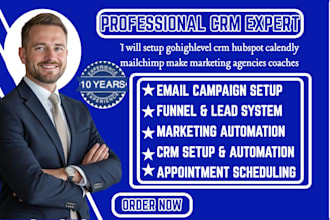 setup gohighlevel crm hubspot calendly mailchimp make marketing agencies coaches