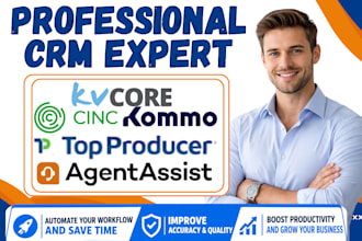 setup cinc agent assist top producer kommo kvcore real estate CRM automation