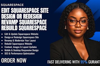edit square space site design or redesign revamp square space rebuild square