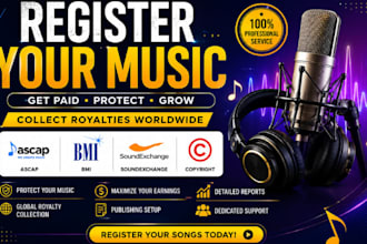 register your music on ascap bmi gema, copyright and publishing setup