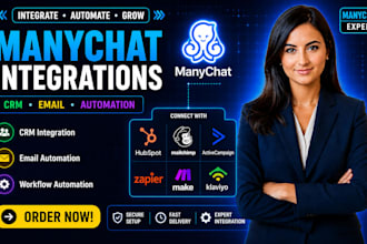 manychat crm integration email automation workflow setup
