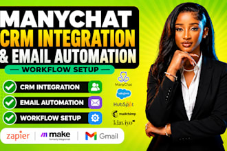 setup manychat CRM integration and email automation