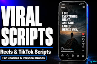 write instagram and tiktok reels script for coaches and personal brands