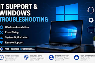 provide remote IT support and windows troubleshooting