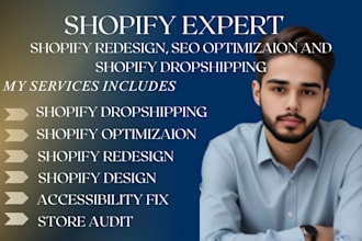 design, fix and audit shopify dropshipping store for accessibility, optimization