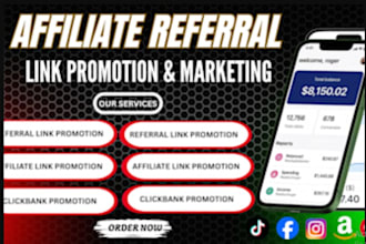 affiliate referral link promotion, affiliate link promotion, share website link