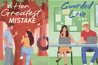 do romance book cover ebook cover kindle cover romance character illustration