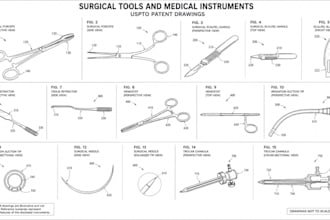 create uspto patent drawings for surgical tools and medical instruments