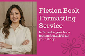 do fiction novel formatting for kindle ebook and paperback