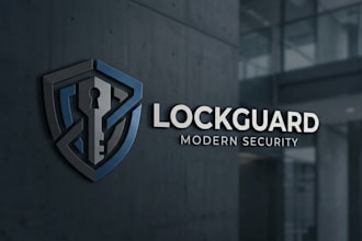 design a modern and secure lock brand logo for your business