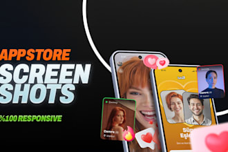 design modern app store screenshots and mobile app visuals