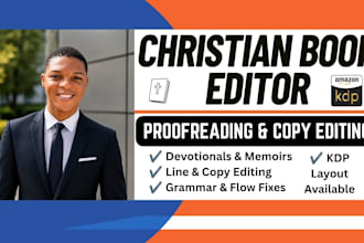 copy edit, proofread and format, christian book, devotional, memoir, faith book