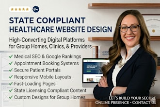 design SEO website for healthcare group home care, independent living on wix
