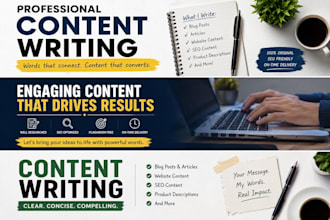 write SEO blog posts, articles and website content