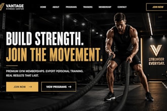 design wix fitness center website gym website yoga website fitness coach website