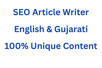 write SEO friendly gujarati or english articles