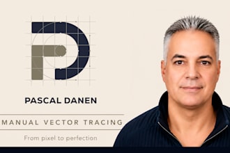manual logo vector tracing, from jpg to eps