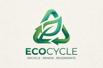 design a modern recycling logo for your eco friendly brand
